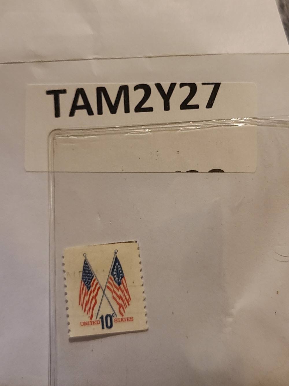 United States 10-Cent Stamp, Red & White - Picture 2 of 2